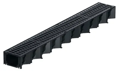 Produktbild von 1m ACO Hexaline 2.0 Entwässerungsrinne mit 2 Gussrosten á 0,5m Rinne Bodenrinne Terrassenrinne