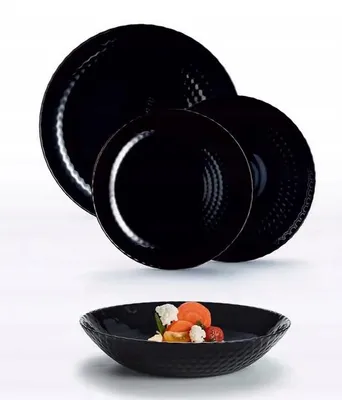 Produktbild von Luminarc Pampille 18-teiliges Essservice Schwarz Rund