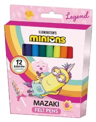 Image de Mazaki Minionki, 12 couleurs, pour dessiner et colorier