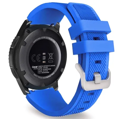Produktbild von BStrap Silicone Sport Armband für Samsung Galaxy Watch 3 45mm, blue