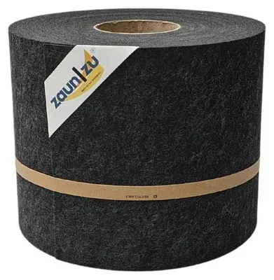Produktbild von Sichtschutzstreifen zaun|zu Design-Vlies 26m Rolle Zaunblende Doppelstabzaun Schwarzgrau 26m