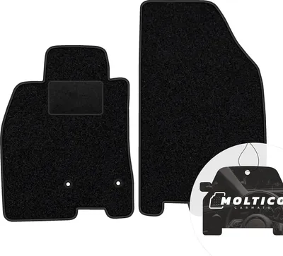 Produktbild von moto-MOLTICO Vorne Fußmatten Auto Velours Autoteppiche Schwarz Automatten Set 2-teilig passend für Renault Megane I Coupe 1995-2002