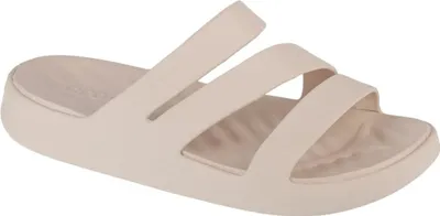 Produktbild von Crocs Getaway Strappy Damen Komfort-Pantoletten Natur (Stucco), 209587-160