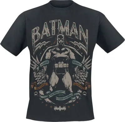 Productafbeelding van Batman T-shirt voor heren, model Crusader, zwart, maat M