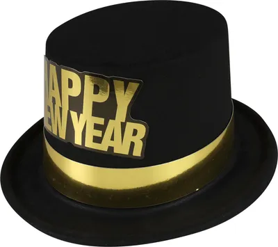 Immagine prodotto di Cappello nero del felice anno nuovo per gli adulti