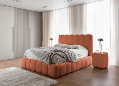 Produktbild von YOURHOUSE24 Polsterbett Cande mit Bettkasten und Metallrahmen (Farbe: Catch me 07, Größe: 200x200 cm)