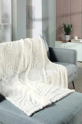 Produktbild von Gözze Jacquard Decke Reno weiß 150x200 cm