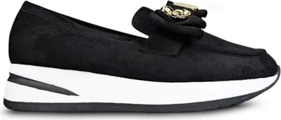 Produktbild von Damen Kunstleder Mokassins Slip On Halbschuhe Loafer Wonder Schwarz Gr.39