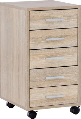 Obrázok produktu pre Brüxxi Komoda so šuplíkmi Meli, 63 cm, dub