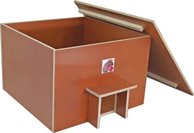 Produktbild von Elmato 10218 Igelhaus Igelhotel Hütte wetterfest braun, 40x40x21cm