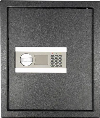 Productafbeelding van Elektronische kluis - zwarte brandwerende kluis met wachtwoordbeveiliging voor geld en sieraden