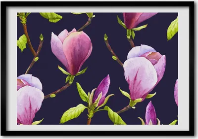 Produktbild von Bild - Bilderrahmen - 100 cm x 70 cm - MDF - Rahmen - Foto - Wandkunst Magnolie