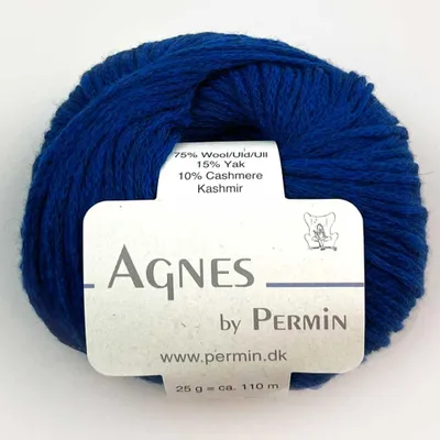 Productafbeelding van Agnes van Permin – Luxe Chainette garen van yak, kasjmier en merinowol (25g/110m) (08, koningsblauw)