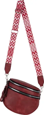 Produktbild von Bauchtasche Umhängetasche (76231) Crossbody-Bag Hüfttasche Kunstleder Italy-Design RED