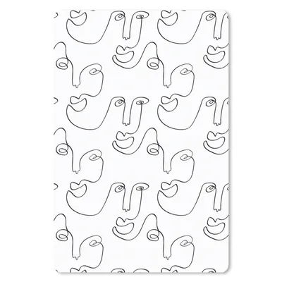 Produktbild von MuchoWow® Mauspad Mousepad Strichzeichnungen - Gesicht - Muster 18x27 cm - Mousepads - Maus Mat - Pad - Mausunterlage