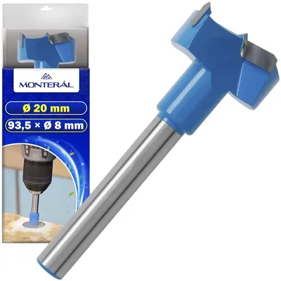 Image de Perceuse Forstner, diamètre 20 mm, tige de 93,5 x diamètre 8 mm, pour travaux sur bois