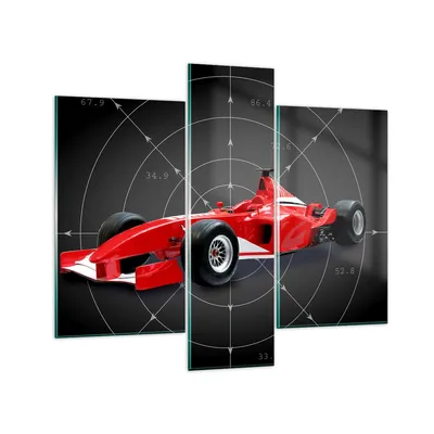 Produktbild von Bilder auf glas - Formel F1 Auto Geschwindigkeit - 95x80cm - Glasbilder - Wandbilder - Kunstdruck - zum Aufhängen bereit - Wanddekoration aus Glas - Glas Bilder - Wandbild auf Glas - GCB95x80-2255