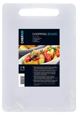 Produktbild von Chef Aid Schneidebrett Kunststoff Weiß 35 x 24 cm Rutschfest Spülmaschinenfest m