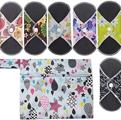 Produktbild von Famanu Waschbare Menstruationsbinde - 15x15cm - 6er Pack