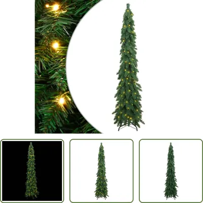 Produktbild von The Living Store Künstlicher Weihnachtsbaum mit Beleuchtung 130 LEDs 210 cm