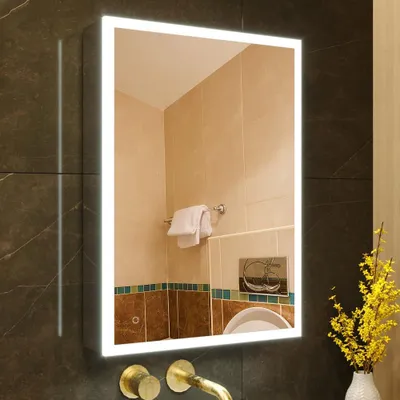 Produktbild von LED-Spiegelschrank für das Badezimmer – Wandspiegelschrank – Medikamentenschrank – Schminkschrank – Badezimmer-Schrank
