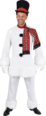 Produktbild von M222299-XXL-3XL weiß Herren Schneemann Kostüm 2tlg. Bluse-Hose Gr.XXL-3XL=62-64