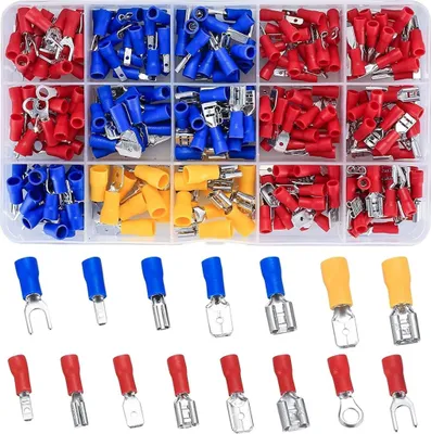 Produktbild von 280 Stš¹ck Kabelschuhe Set,Flachsteckhš¹lsen Sortiment 0,5-6,0mm? Mit Box,Kabelschuh Set,Ringkabelschuhe,Quetschverbinder Set,Ringkabelsch