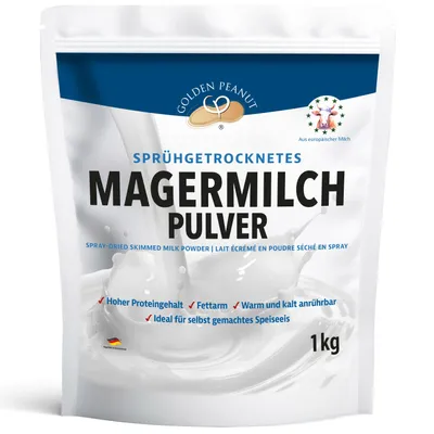 Produktbild von GOLDEN PEANUT Magermilchpulver fettarm sprühgetrocknet für Eiscreme 1kg