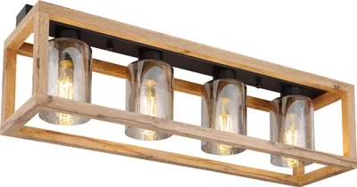 Produktbild von Globo Lighting Deckenleuchte Metall schwarz matt, 4x E27