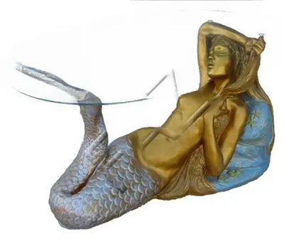 Immagine prodotto di Tavolo di design sirena con figura in vetro statua scultura figure sculture nuove