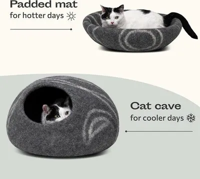 Produktbild von Famanu Katzenbett Faltbar - Weich, Plüsch, für Katzen und kleine Hunde