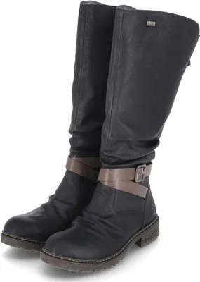 Produktbild von Rieker Damen Winterstiefel/ under the knee Stiefel Schwarz Kunstleder Größe: 37