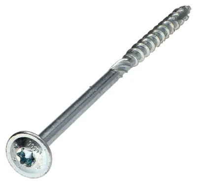 Produktbild von Spanplattenschrauben TEKOR Tellerkopfschrauben T40 cut Bohrspitze mit Typ 17 Spitze 8x140 Teilgewinde Verzinkt