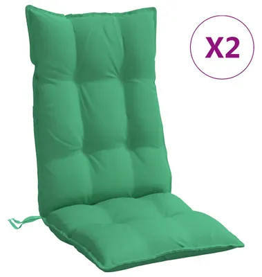 Immagine prodotto di vidaXL Cuscini per schienale alto 2 pezzi. Tessuto Oxford verde
