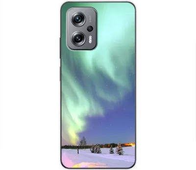 Produktbild von König Design Hülle kompatibel mit Xiaomi Redmi K50i Kunststoff Soft Handyhülle - Handy Case Polarlichter