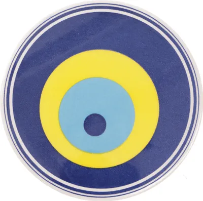 Produktbild von Orientalischer Keramikuntersetzer, Runder Untersetzer - Muster 16, Blau, 16*16*1 cm, Untersetzer, Tabletts