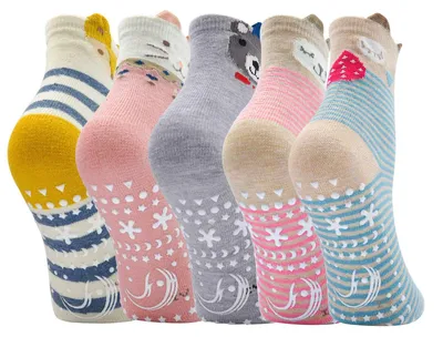 Productafbeelding van Kindersokken met antislip - Dierenprint - 5 paar