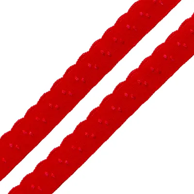 Wäschegummi Faltgummi Ziergummi 10mm Dessous-Gummi Faltgummi ab 1m elastisches Einfassband Saumband rot