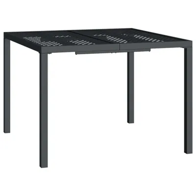 Obrázok produktu pre vidaXL Záhradný stôl antracit 100x100x72 cm Oceľ