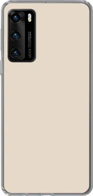 Produktbild von MuchoWow® Handyhülle Schutzhülle Hülle für Telefoonhoesje Huawei P40 Beige - Unifarben Silikon Softcase Handy Hülle - Handytasche