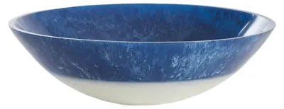 Produktbild von Dekoschale Schale BINANGA von Light & Living Ø26x7,5 cm Kunststoff Blau-Weiß