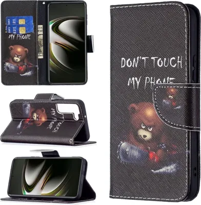 Produktbild von König Design Hülle kompatibel mit Samsung Galaxy S22 5G Kunstleder Handyhülle - Handy Case Bär