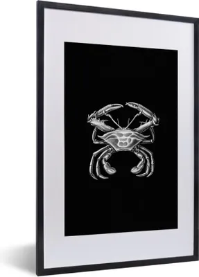 Produktbild von MuchoWow® Gerahmtes Poster Ernst Haeckel - Krabbe - Alte Meister - Vintage - Tiere - Kunst 40x60 cm - Poster mit Schwarzem Bilderrahmen Wandposter Rahmen Foto Bilder - Poster in Rahmen
