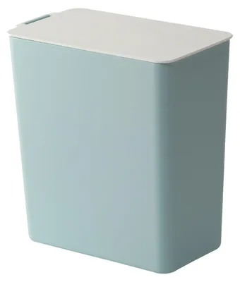 Produktbild von Mini-Mülleimer, Desktop-Mülleimer, Kunststoff-Küchenabfallkorb mit Deckel, Hellblau