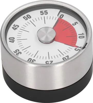 Image de Minuterie magnétique Conception magnétique Acier inoxydable Alerte 70 dB Minuterie visuelle haute précision pour la gestion de la cuisson en cuisine Blanc