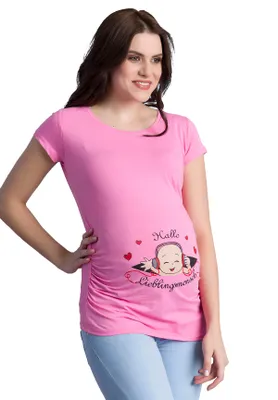 Produktbild von Umstandsshirt Kurzarm Hallo Lieblingsmensch mit Motiv Schwangerschaft M.M.C.