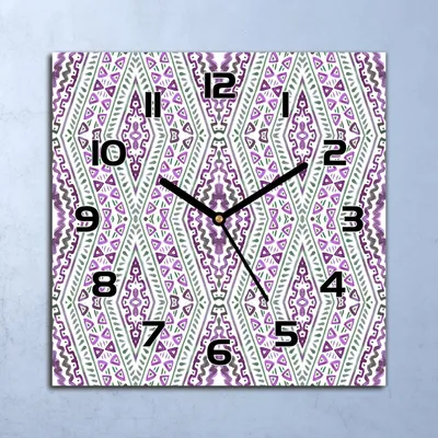 Produktbild von Wanduhr Echt-Glas-Küchenuhr Marokkanische Muster Quarz 30x30 Deko Bilder