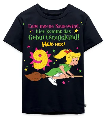 Produktbild von Spreadshirt Bibi Blocksberg Geburtstagsdesign 9 Jahre Kinder Premium T-Shirt, 134/140 (8 Jahre), Navy