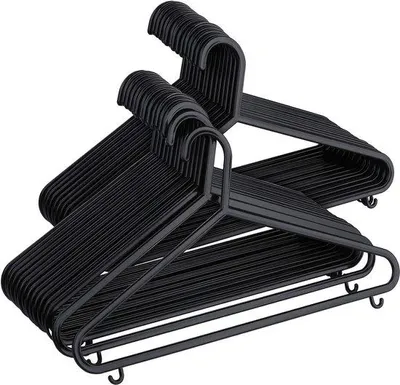 Zdjęcie produktu dla Wieszaki na ubrania z tworzywa sztucznego 37 cm x 205 cm – zajmują mało miejsca