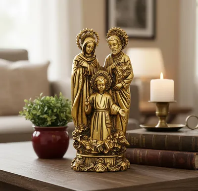 Heilige Familie Messing Figur 19,5 cm Maria Jesus Josef